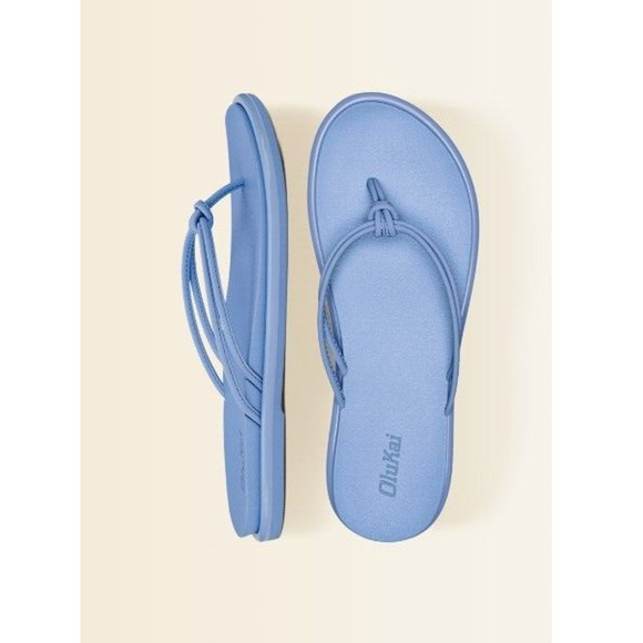 Olukai 'Aka Flip‎ Flop Women's Size 9 Comfort Slippers Beach Sandal Cloud Blue - Picture 7 of 11